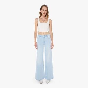 MOTHER THE ROLLER SNEAK BALL'S IN YOUR COURT WIDE LEG JEANS 32 14 High Rise
